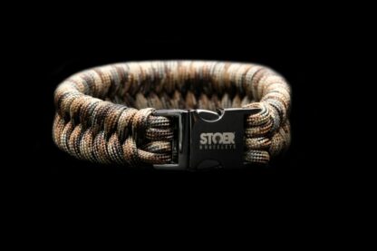 Paracord black 20mm camo brown fishtail