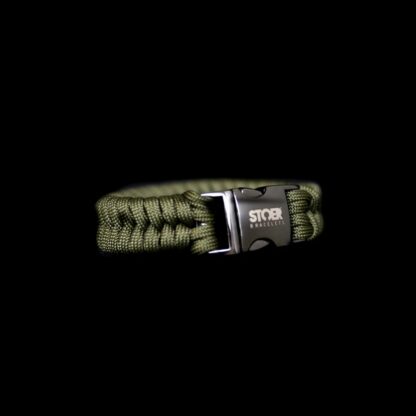 Paracord black 20mm olive fishtail