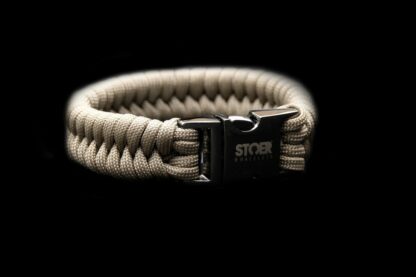 Paracord black 20mm  taupe fishtail