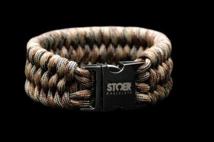 Paracord  XL black camo brown fishtail