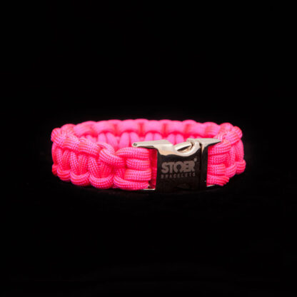 Paracord armband neon Roze 15+20mm