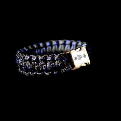 Paracord Marechaussee zwart/blauw